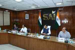 Sports Minister Mansukh Mandaviya visits NIS Patiala, interacts with Olympics-bound athletes