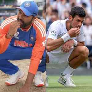 Rohit tastes Barbados pitch soil after T20 World Cup win; Wimbledon draws similarity with Djokovic