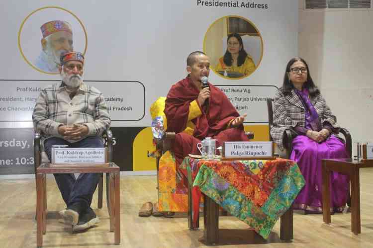 Renowned Tibetan Buddhist spiritual leader His Eminence Choekyong Palga Rinpoche spoke on theme 