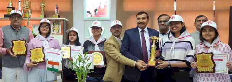 राज्य स्तरीय वाईआरसी प्रशिक्षण शिविर में जीजेयू के वालंटियर्स ने जीते 6 पदक
