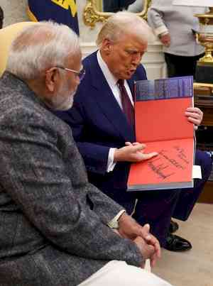 Trump gifts signed copy of his book to PM Modi, says 'You are great'