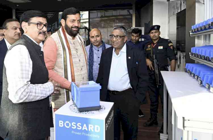 Haryana CM Nayab Singh Saini inaugurates machining center and mammography bus at LPS Bossard, Rohtak