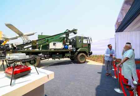 PM Modi inaugurates Solar Defence and Aerospace's Loitering Munition Test Range