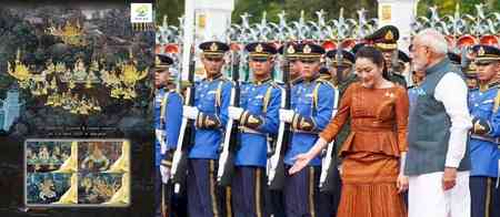 Thailand releases special stamp based on Ramayan mural paintings during PM Modi's visit