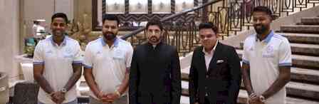 Hardik, Rohit, Suryakumar meet Dubai crown prince in Mumbai during business forum