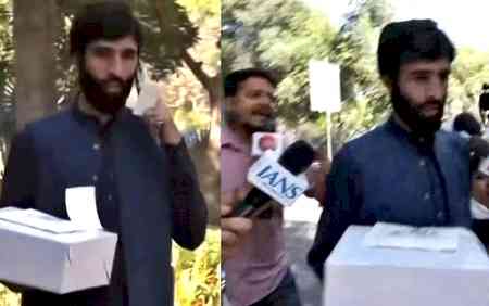 'Celebrating bloodshed', social media fumes after man seen carrying cake to Pak High Commission