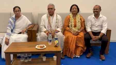 BJP leader Dilip Ghosh attends Jagannath temple inauguration in Digha, meets Mamata 