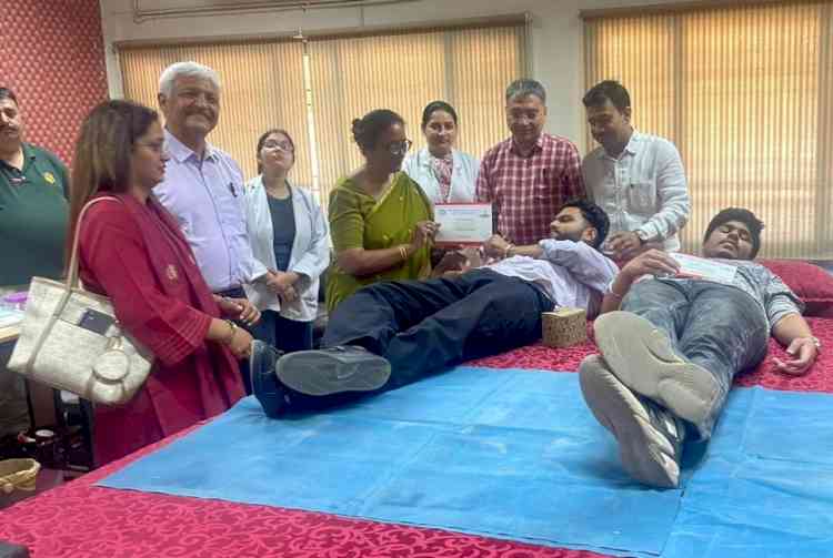 NSS Panjab University organised blood donation camp 