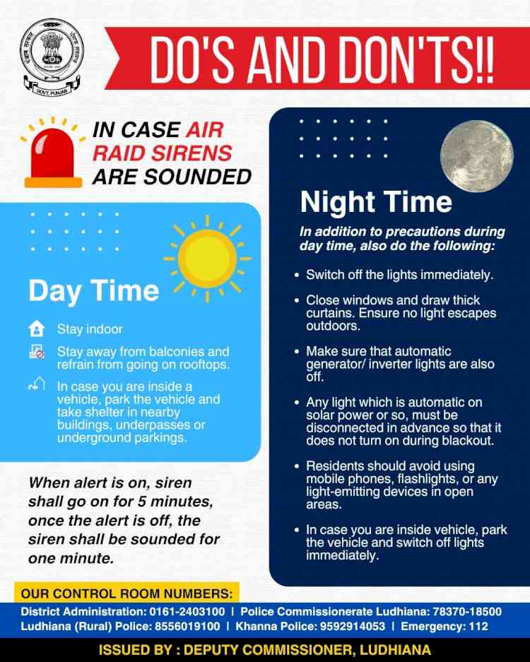DC Ludhiana Issues Do's and Don'ts In Case Air Raid Sirens Are Sounded