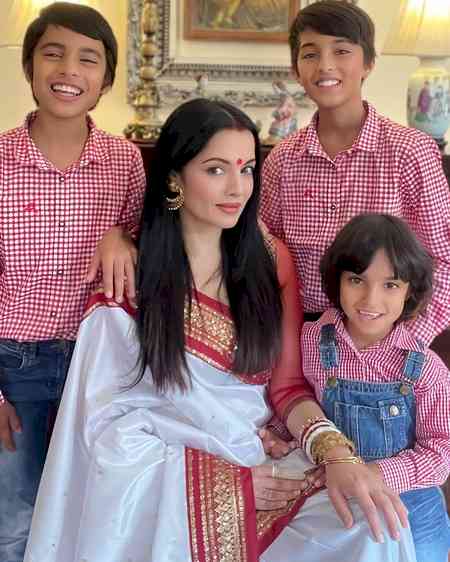 Celina Jaitly explains the significance of Sindoor to her half-Indian, half-Austrian kids