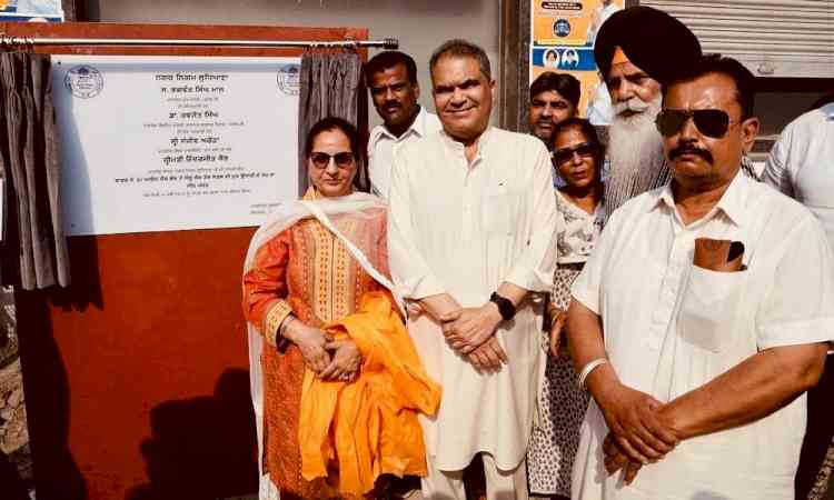 MP Arora Lays Foundation Stones for 9 Road Projects Worth Rs.8.34 Crore