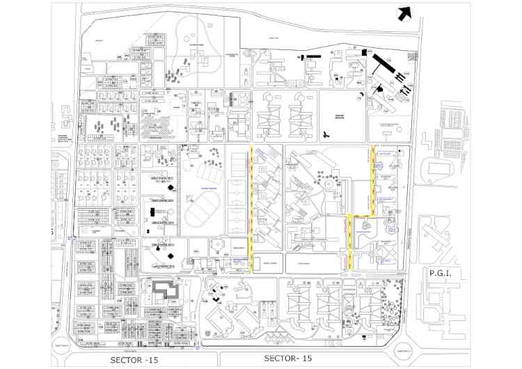 Panjab University decided to implement one-way traffic