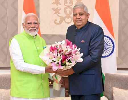 Prez Murmu, PM Modi extend birthday greetings to Vice President Jagdeep Dhankhar