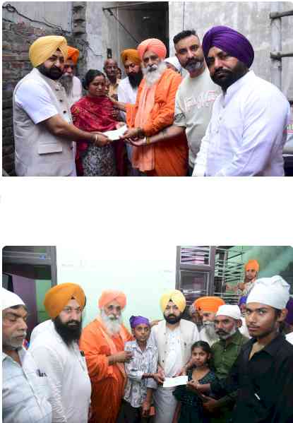 Sant Balbir Singh Seechewal and Cabinet Minister Hardeep Singh Mundian Extend Support to Grieving Families