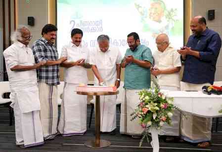 As Kerala CM Vijayan cuts anniversary cake, Congress-led opposition observes black day