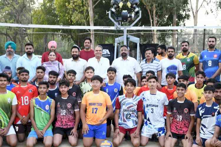 MP Arora Inaugurates Total Attack Volleyball Pitching Machine