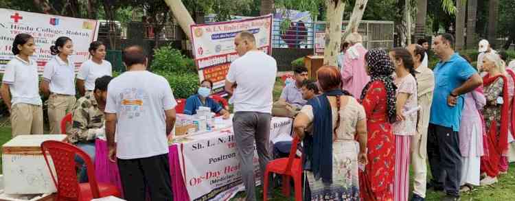 निःशुल्क शिविर में 86 लोगों की स्वास्थ्य जांच हुई