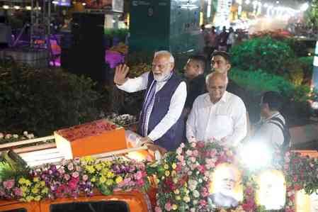 PM Modi talks tough on terror on his first roadshow in Gujarat post Op-Sindoor