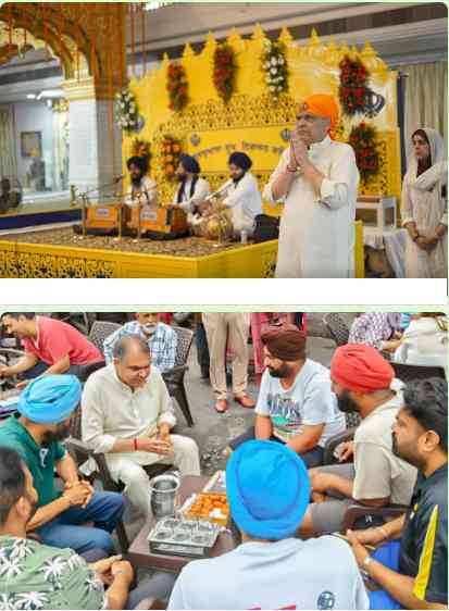 MP Arora Seeks Divine Blessings, Interacts with Locals Before Filing Nomination