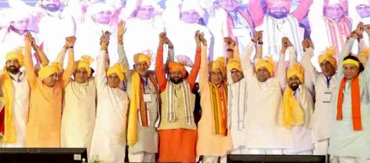 CM Nayab Singh Saini announces a matching grant to Gaur Brahman Vidhya Pracharini Sabha, Rohtak.
