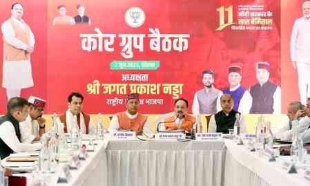 JP Nadda asks Himachal BJP to gear up for Panchayati Raj polls 