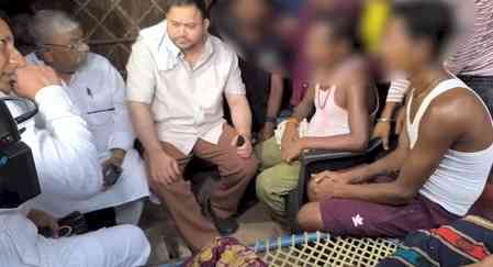 Tejashwi visits family of deceased Dalit girl in Muzaffarpur, slams Bihar govt over 'collapse' health system 