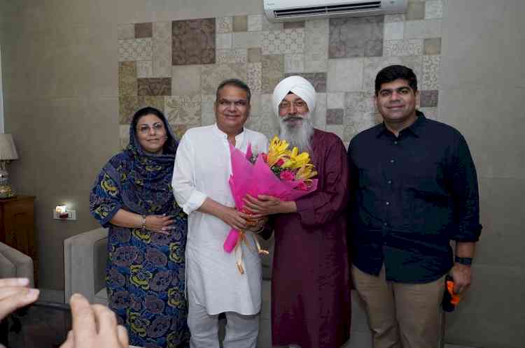 MP Arora Visits Padma Shri Awardee Bhai Harjinder Singh