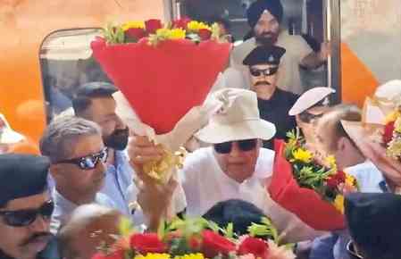 Farooq Abdullah takes ride in Kashmir's Vande Bharat train, says will boost tourism