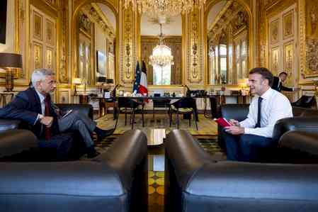 EAM Jaishankar meets Macron, thanks French President for backing India's fight against terrorism
