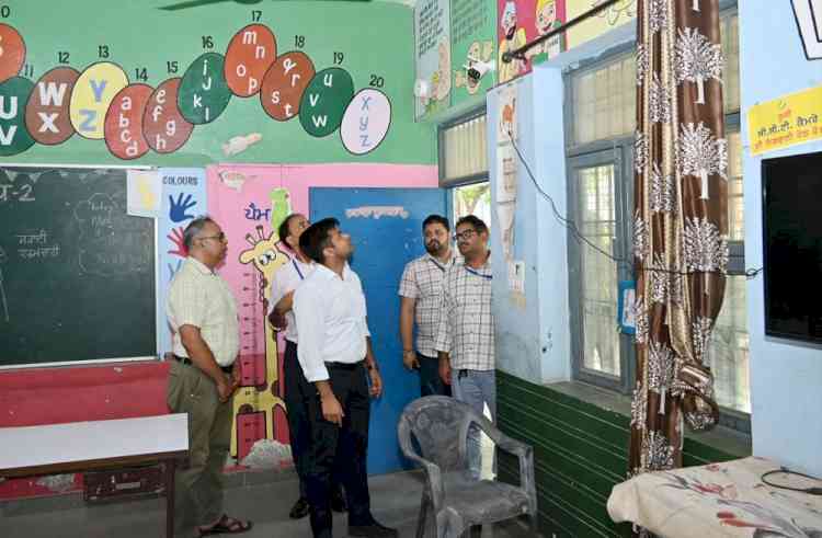 DEO Himanshu Jain inspects polling stations of Ludhiana West By-Poll