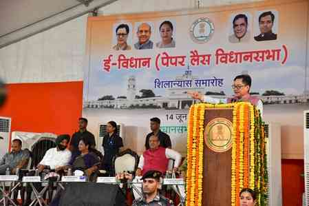 Kiren Rijiju lays foundation of e-Vidhan project for paperless Delhi Assembly