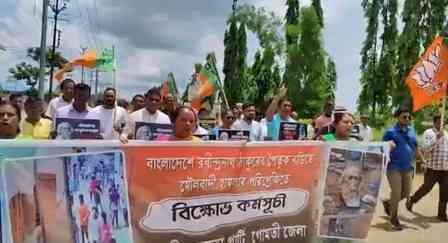 Tripura BJP stages protest over vandalism at Tagore's ancestral home in B'desh 