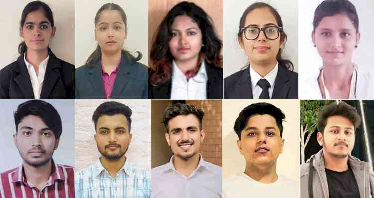 ऑफ-कैंपस प्लेसमेंट ड्राइव में बीटेक व एमबीए के दस विद्यार्थी चयनित