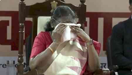 President Murmu overwhelmed with emotion as visually impaired children sing song on her birthday