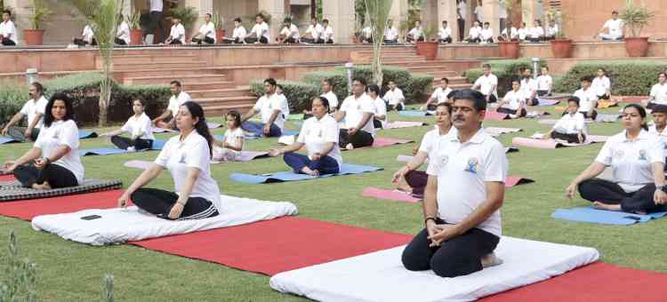 International Yoga Day Celebrated at DLC SUPVA, Rohtak