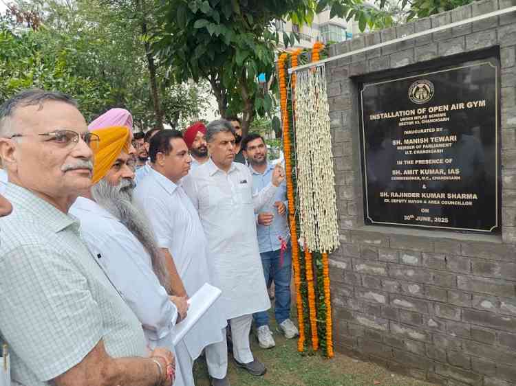 MP Manish Tewari Inaugurates Open Air Gym