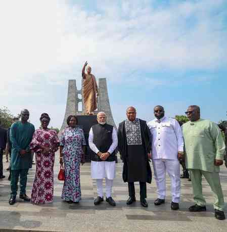 In Ghana, PM Modi pays tribute to revered African leader Kwame Nkrumah 