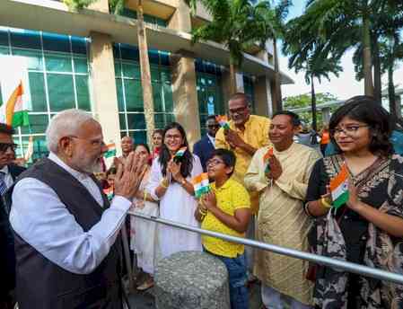 PM Modi expresses gratitude on receiving grand welcome by Indian diaspora in Trinidad & Tobago  