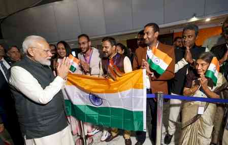 PM Modi receives warm welcome by Indian diaspora as he arrives in Brasilia for State Visit