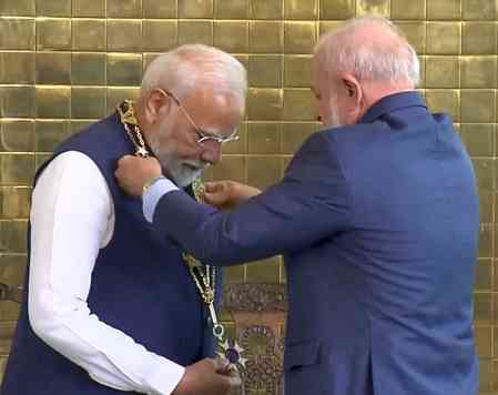 Brazil confers its highest honour on PM Modi