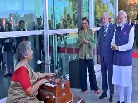 When PM Modi was welcomed at Brasilia's Alvorada Palace with an Indian devotional song