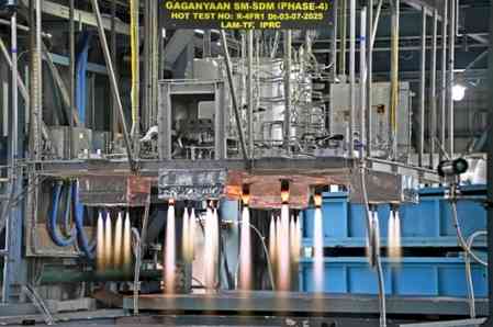 ISRO conducts 2 hot tests of Gaganyaan Service Module Propulsion System