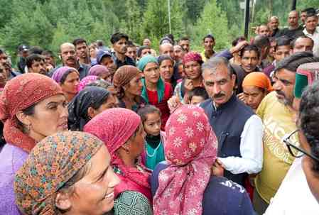 CM Sukhu announces Rs 7 crore aid for disaster-hit areas in Himachal Pradesh 