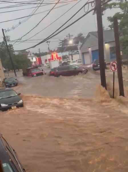 Torrential rain triggers flash flooding in New York, New Jersey