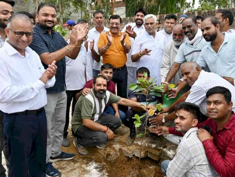 पूर्व मंत्री के जन्मदिन पर हिंदू कॉलेज में पौधारोपण किया