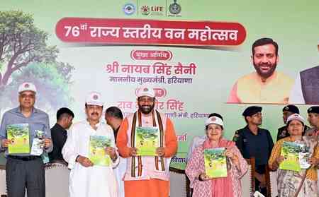 Haryana has set target to plant 2.10 crore saplings, says CM Nayab Saini