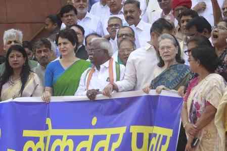 House disruptions seem to be suiting treasury benches, says Priyanka Gandhi 