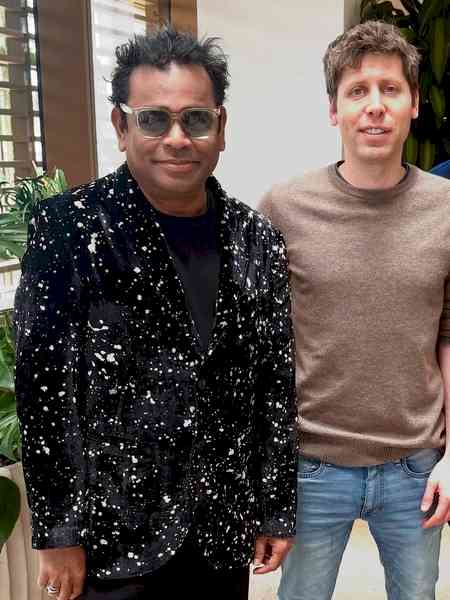 A R Rahman meets Sam Altman to discuss virtual global band 'Secret Mountain'