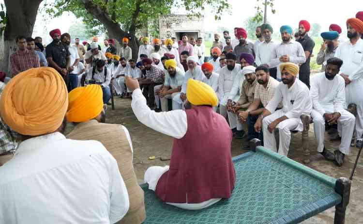 In a first people’s CM interact with people under shades of tree