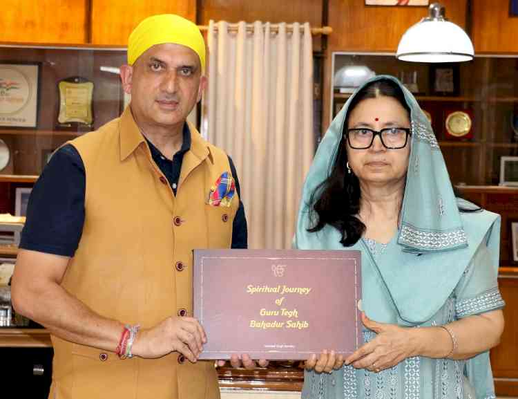 “Spiritual Journey of Guru Tegh Bahadur Sahib” Book Presented to PU VC